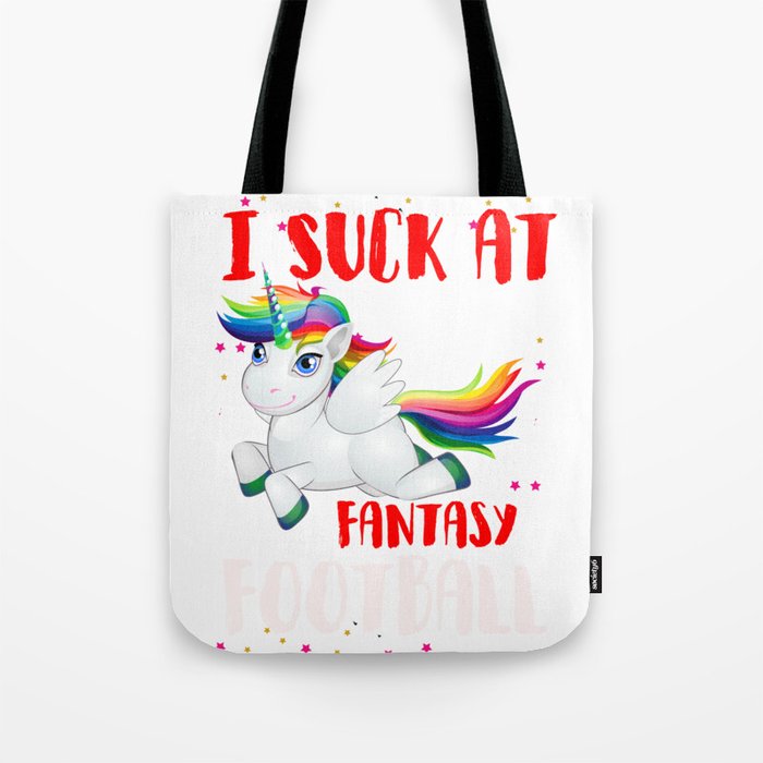 I Suck At Fantasy Football Draft Party Print Tote Bag By Kayelex