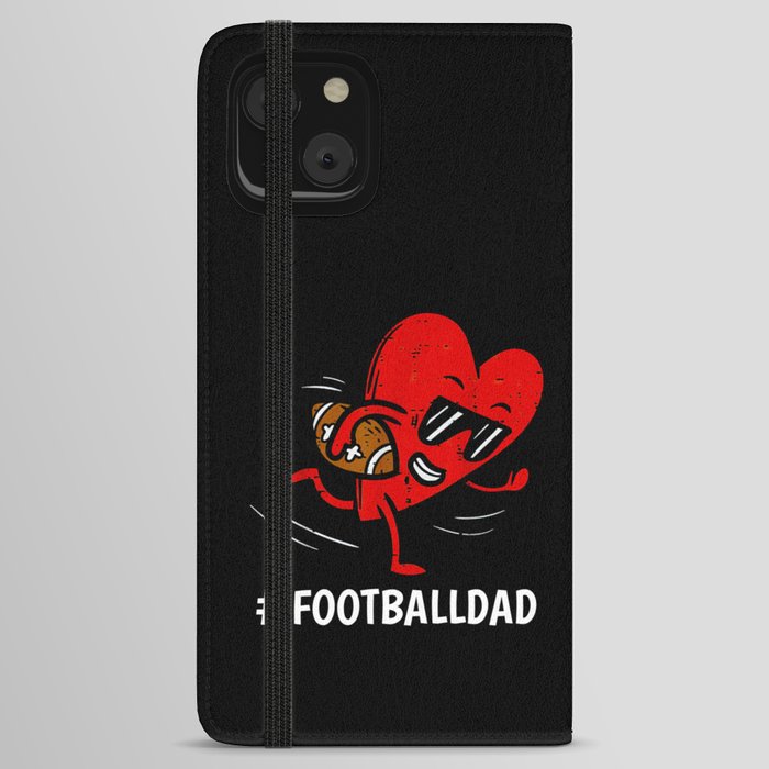 Heart Playing Football Valentines Day Dads iPhone Wallet Case