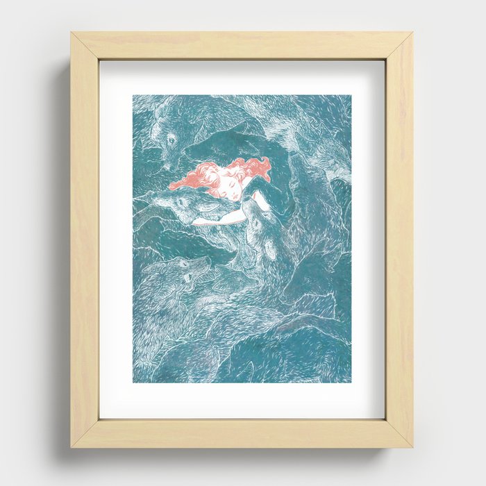 The Child Sleeps Recessed Framed Print