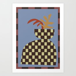 Mosaic Abstract Vase | Tropical Garden Colorful Botanical Vase | Illustration Poster | Henri Matisse Art Art Print