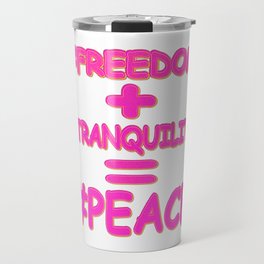 "PEACE EQUATION" Cute Design. Buy Now Travel Mug
