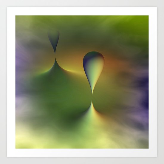 foggy geometry Art Print