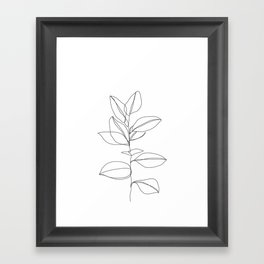 One line plant illustration - Dany Framed Art Print