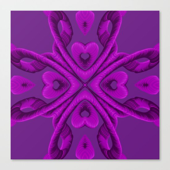 Hot Pink Hearts Canvas Print