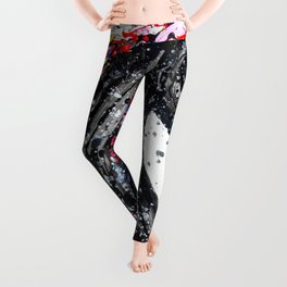 Abstract Horse Number 4 Jackson Pollock Inspiration by OLena Art Leggings