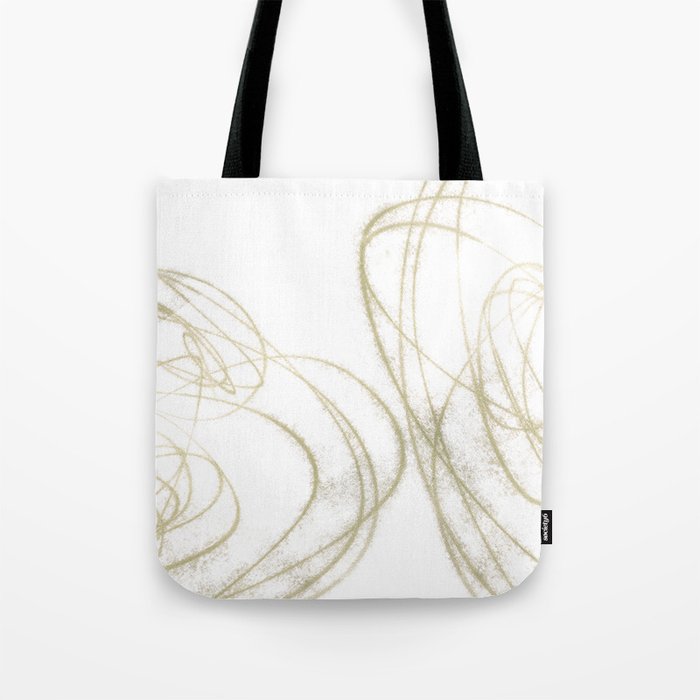Beige and Brown Minimalist Abstract Line Drawing 2 Tote Bag