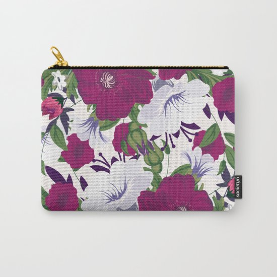 Purple Spring Flowers Carry-All Pouch