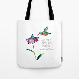 Colorful Floral Hummingbird Art - Flowers Breath Tote Bag
