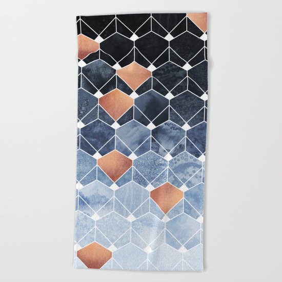Copper Diamonds Beach Towel