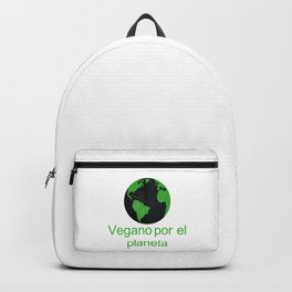 Vegano por el planeta | Vegan for the panet Backpack | Curated, Artevegano, Verde, Mundovegano, Veganart, Veganworld, Friendsnotfood, Ilustracionvegana, Vegandesign, Veganismo 