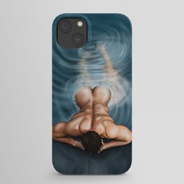 Pool time iPhone Case | Back, Nude, Water, Lgbt, Swim, Summer, Guy, Gay, Male, Bum 