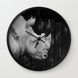 Rhino Portrait Wall Clock
