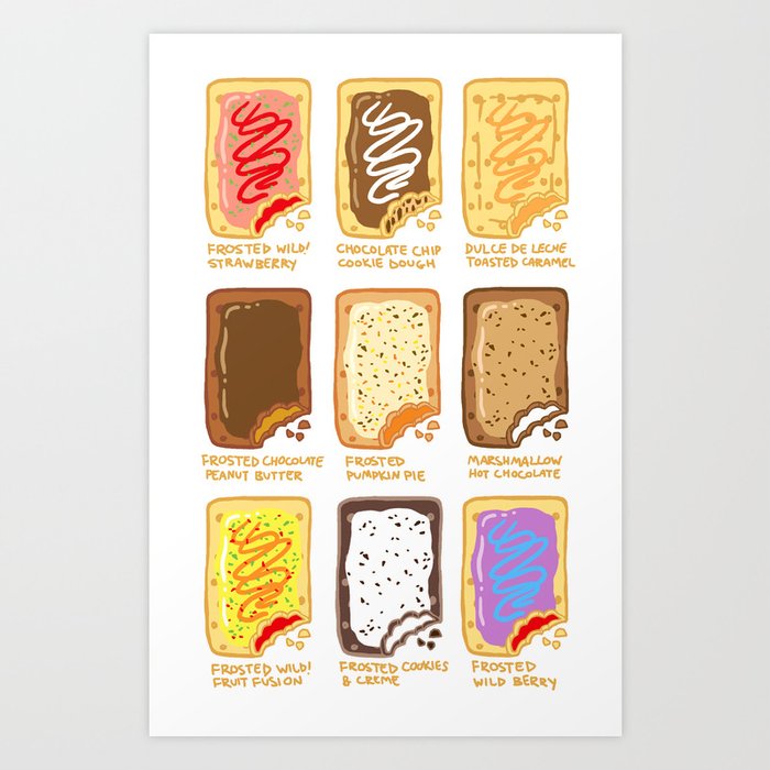 in de rij gaan staan Gooey Bestuiven Pop Tart Pop Art Art Print by Julia Minamata | Society6