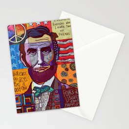 Abraham Lincoln Collage Stationery Card