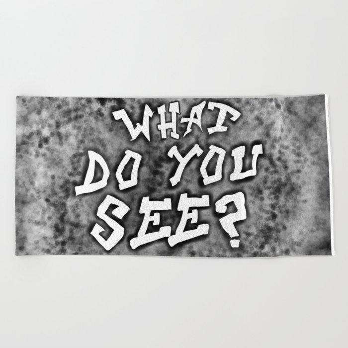 What Do You See? Beach Towel