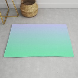 OMBRE TURQUOISE BLUE PASTEL COLOR  Area & Throw Rug