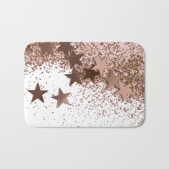SHAKY STARS ROSEGOLD Bath Mat