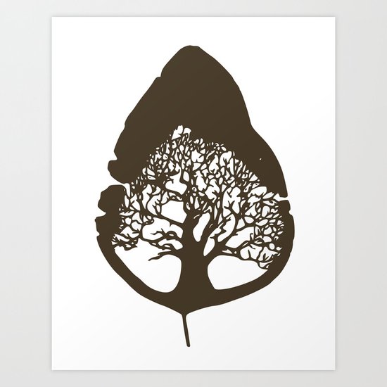 Tree leaf Art Print