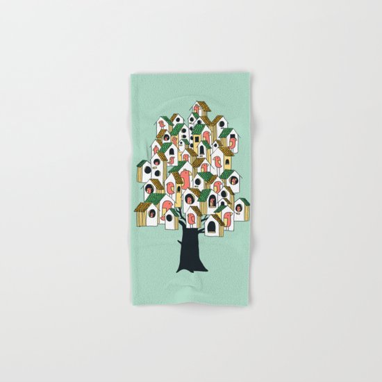 Bird houses Hand & Bath Towel