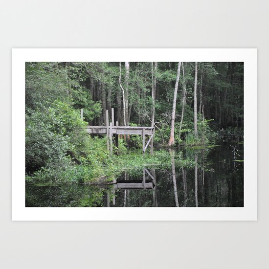 Pond Dock Art Print