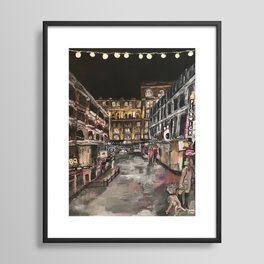 "East 4th Street Moment" Cleveland, Ohio by Willowcatdesigns Framed Art Print