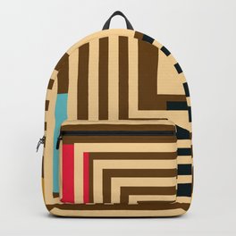 Abstract digital geometric painting Backpack