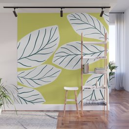 Summer lime leaves outdoor pillow print Wall Mural