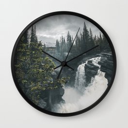 Athabasca Falls Alberta Wall Clock | Photo, Landscape, Intothewild, River, Wild, Color, Athabascafalls, Alberta, Jasper, Nature 