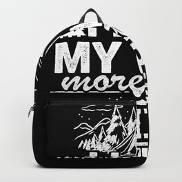 Husband Camping Lover Funny Quote Camper Outdoor Gift Backpack