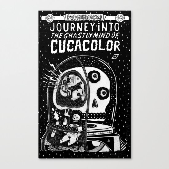 journey in to the ghastly mind of cucacolor Canvas Print