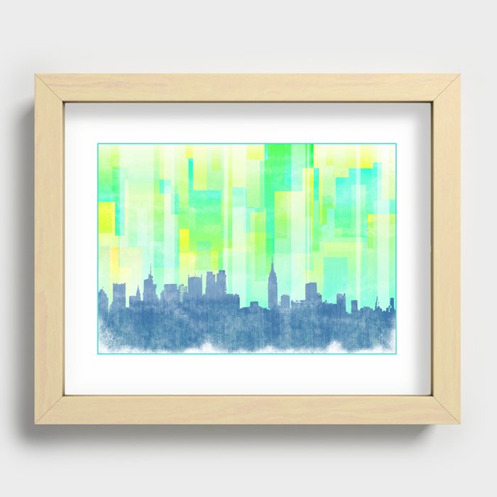 New York Abstract Recessed Framed Print