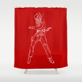 Crimson Cowgirl Shower Curtain