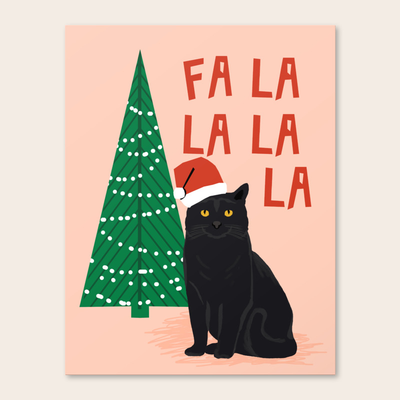 black cat xmas tree