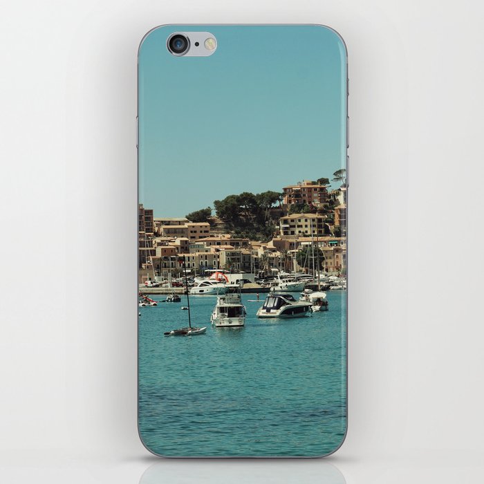Spain Photography - Boats Floating Off The Spanish Shore iPhone Skin