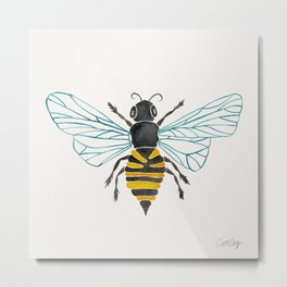 Honey Bee Metal Print | Insect, Honeycomb, Pattern, Painting, Honeybees, Buzz, Bees, Animal, Bee, Honeybee 