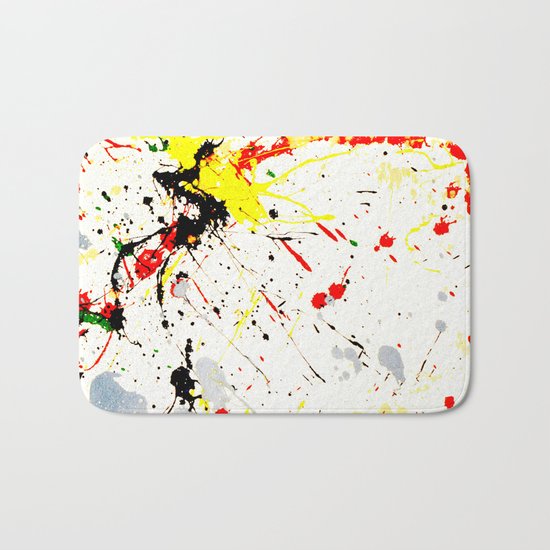 Paint Splatter Bath Mat