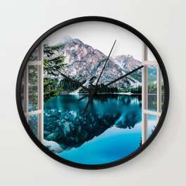 Lake Scenic Landscape | OPEN WINDOW ART Wall Clock