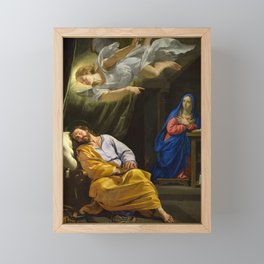 The Dream of Saint Joseph by Philippe de Champaigne Framed Mini Art Print