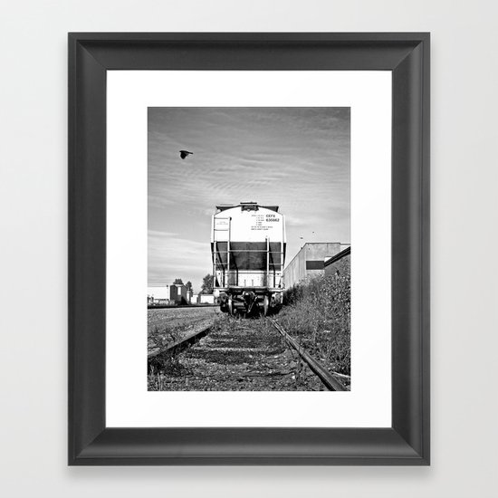 Urban train car Framed Art Print