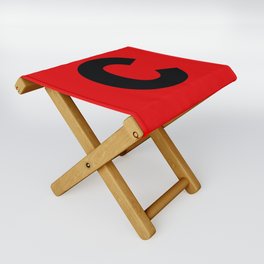 letter C (Black & Red) Folding Stool