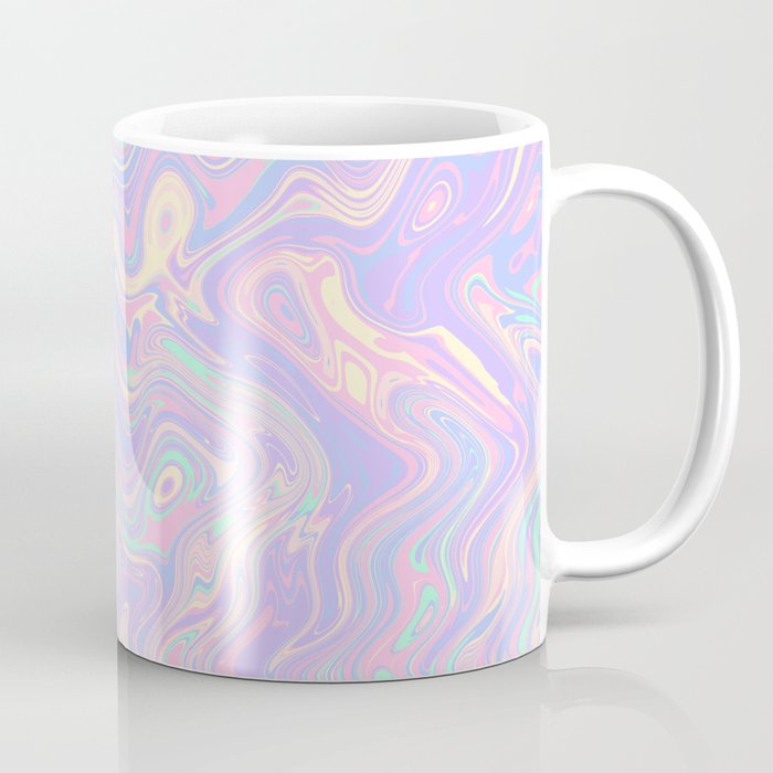 Holographic Colored Liquid Swirl Coffee Mug