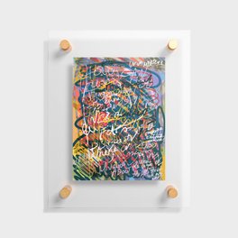 Graffiti Pop Art Writings Music by Emmanuel Signorino Floating Acrylic Print