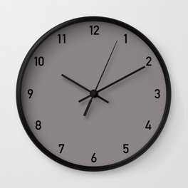 Clock numbers taupe 2 Wall Clock