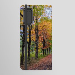 Tree Lined Lane in Fall Android Wallet Case