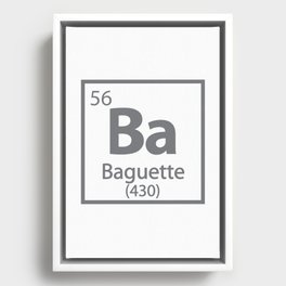 Baguette Element- Food Periodic Table Framed Canvas