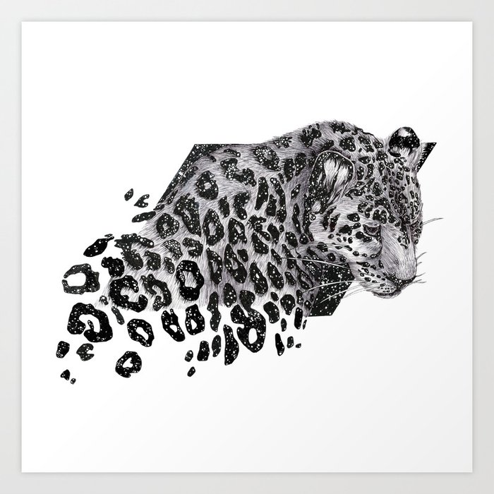 Cosmic Leopard Art Print