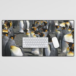 King Penguin Group Standing in a Row Desk Mat