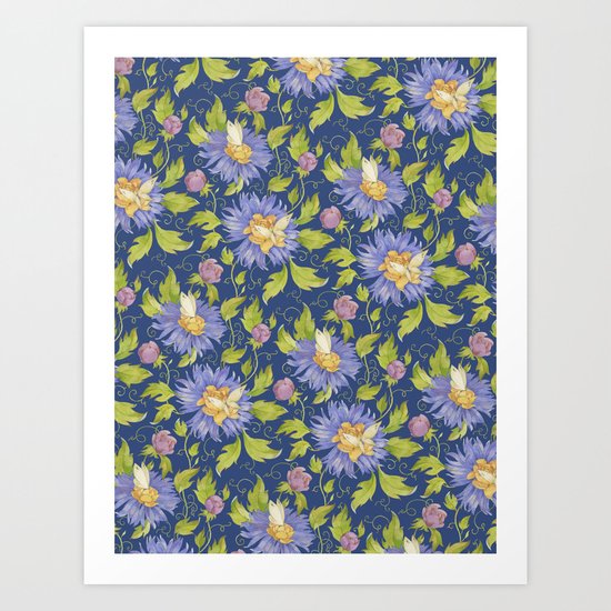Watercolor pattern Art Print