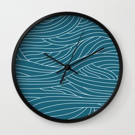 Abstract Waves Wall Clock
