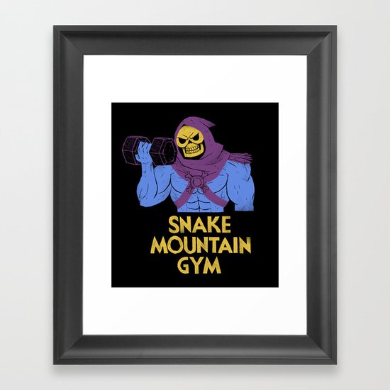 snake mountain gym Framed Art Print